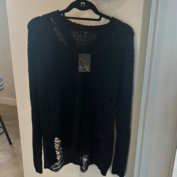 Fate Midnight Black Crew Neck Sweater - Picture 3 of 4